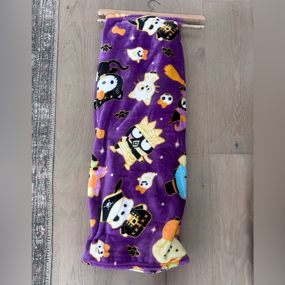 Purple Hello Kitty Halloween Theme Blanket 50" x 70"
